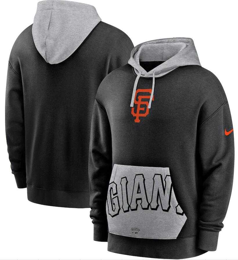 Men's San Francisco Giants Nike Black Heritage Tri Blend Pullover Hoodie,We sell and wholesale Men's San Francisco Giants Nike Black Heritage Tri Blend Pullover Hoodie on line form chian!